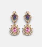 Suzanne Kalan 18kt gold earrings with gemstones