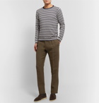 Anderson & Sheppard - Striped Cotton Sweater - Blue