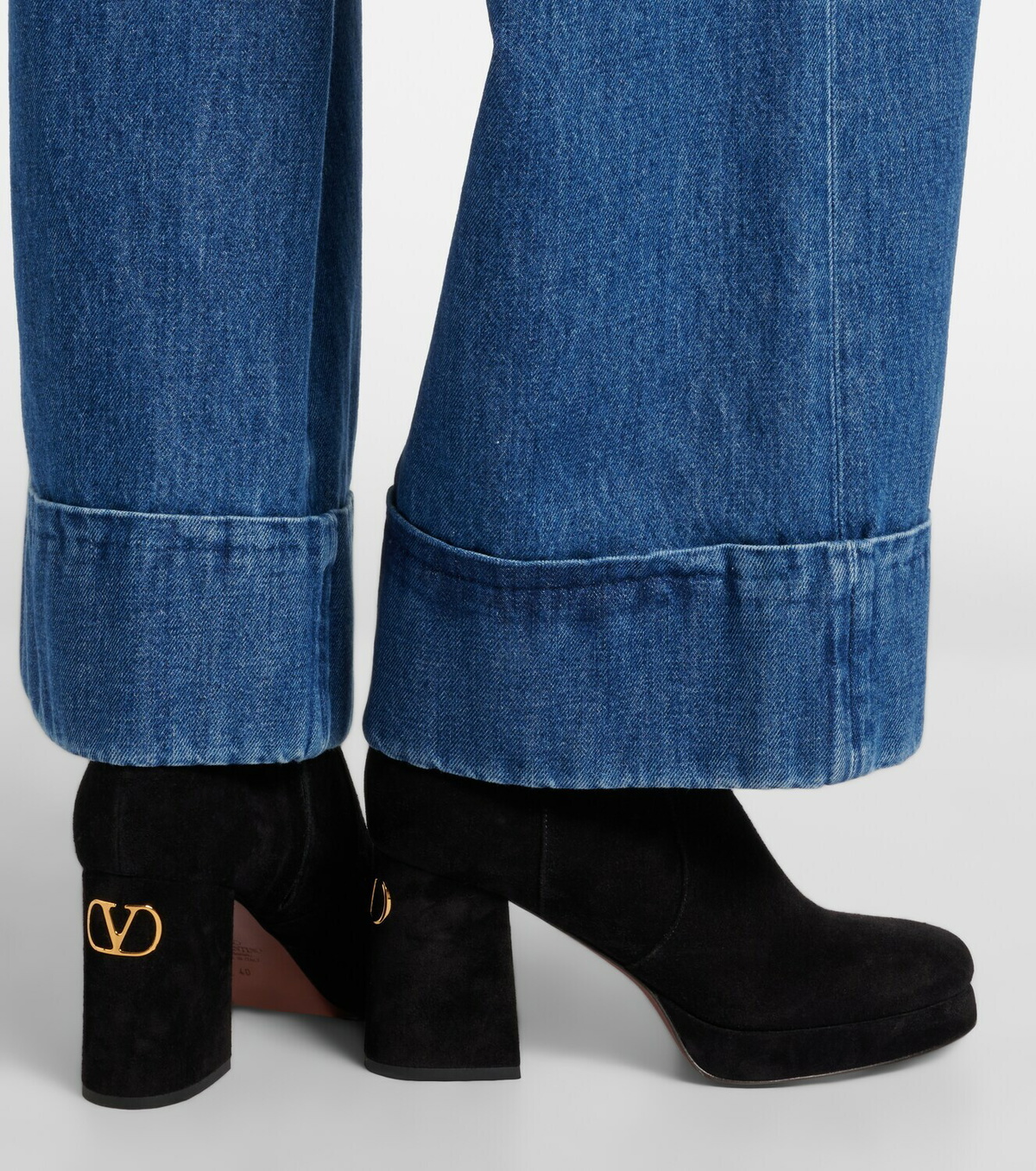 Valentino Garavani Fawcette VLogo suede ankle bots