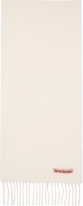 Photo: Acne Studios Pink Skinny Fringe Wool Scarf