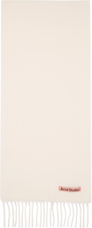 Acne Studios Pink Skinny Fringe Wool Scarf