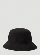 x New Era Logo Patch Bucket Hat in Black