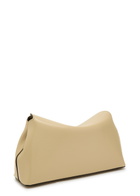 Toteme T-lock Leather Clutch - Cream - One Size