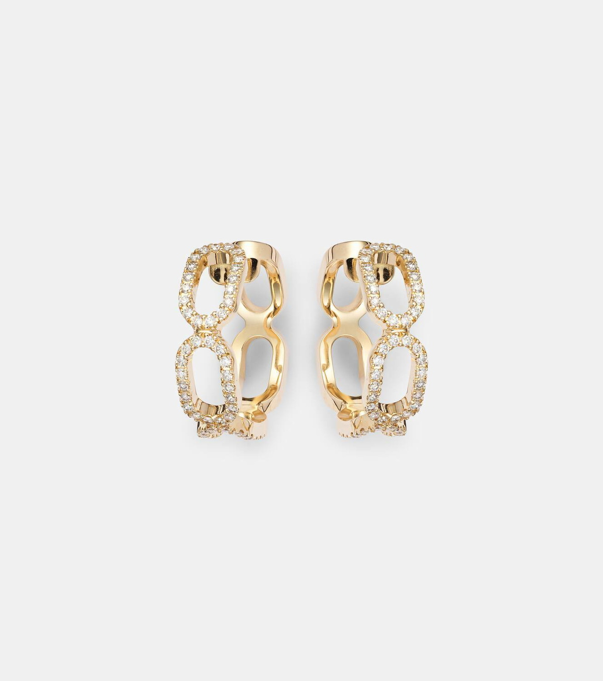 Bucherer Fine Jewellery Link 18kt gold earrings with diamonds