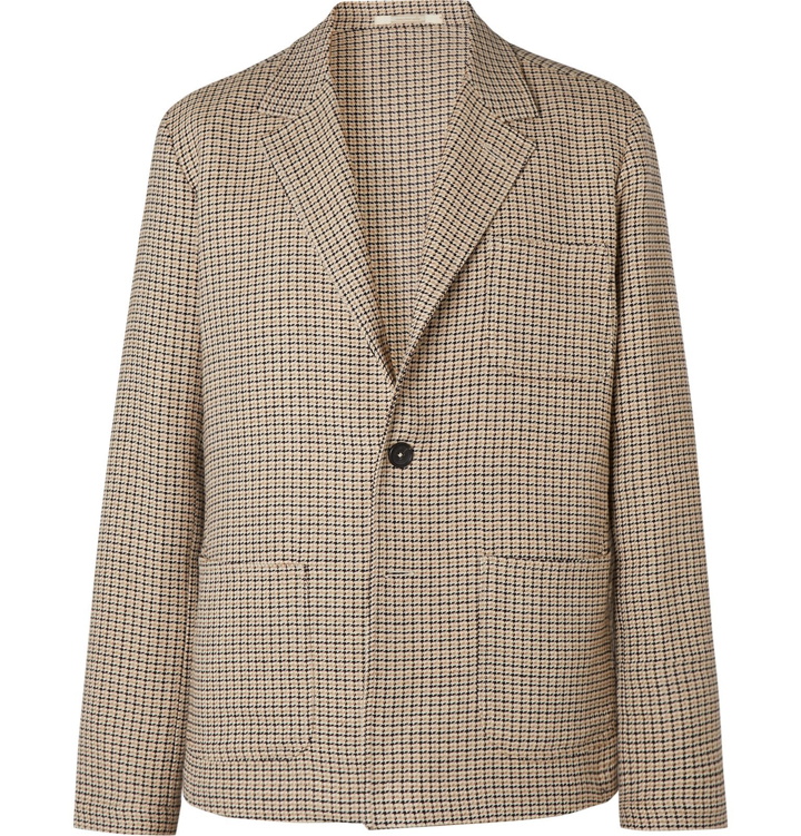 Photo: Massimo Alba - Unstructured Checked Wool, Linen and Cotton-Blend Blazer - Neutrals