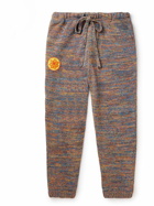 Camp High - Spectrum Tapered Logo-Appliquéd Recycled-Cotton Sweatpants - Brown