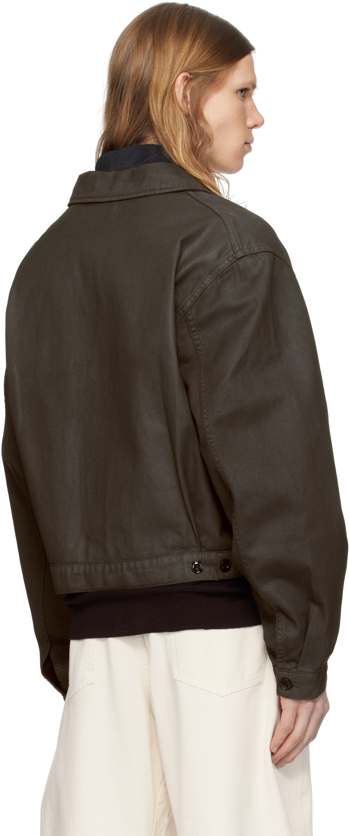 LEMAIRE Brown Trucker Denim Jacket