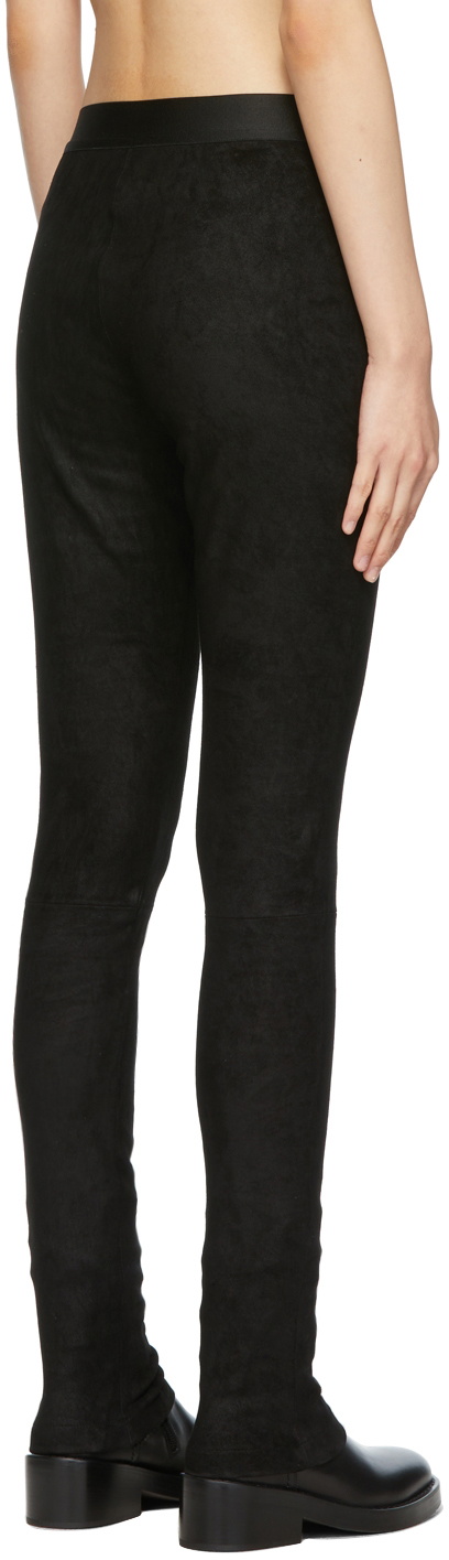 Mid-rise leather leggings in black - Ann Demeulemeester