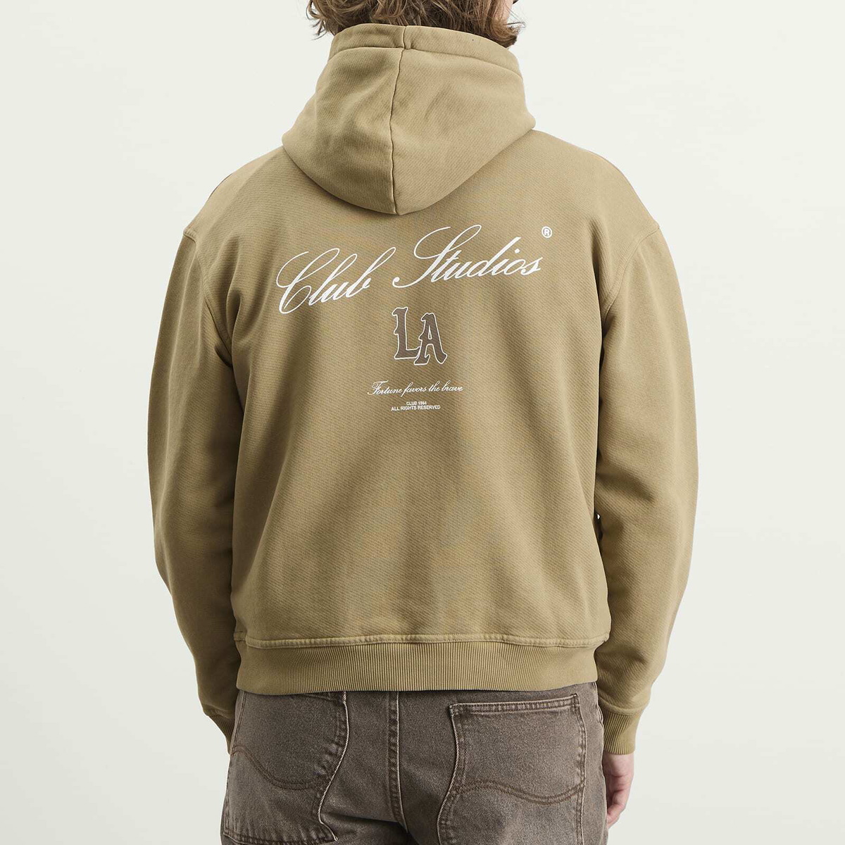 Club 1984 Men's LA Studio Hoodie in Dark Taupe
