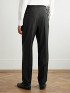Dunhill - Prince of Wales Check Straight-Leg Wool Trousers - Green