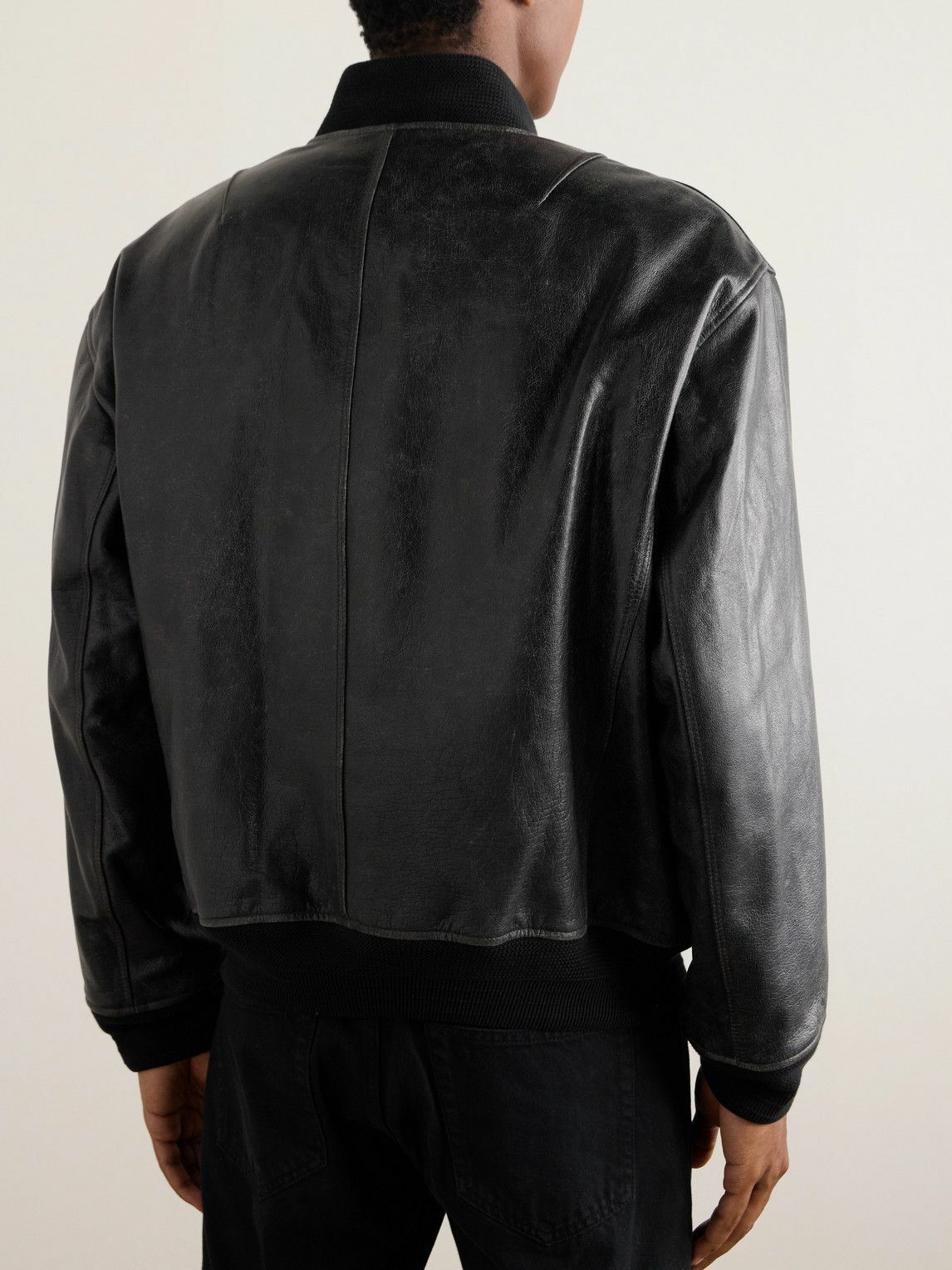 Rag & Bone - Manston Distressed Leather Jacket - Black Rag