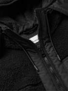 Burberry - Ripstop-Trimmed Fleece Hooded Jacket - Black
