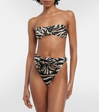 Magda Butrym Zebra-print bandeau bikini top