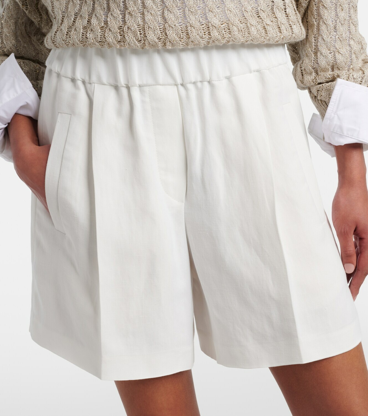 Brunello Cucinelli High-rise Bermuda shorts