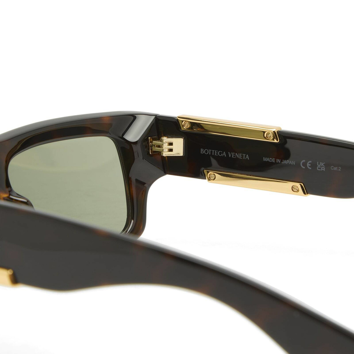 Bottega Veneta Eyewear Bottega Veneta BV1452S Sunglasses in Havana/Green 
