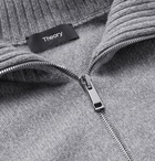 Theory - Jarkko Crimden Mélange Wool-Blend Zip-Up Sweater - Gray