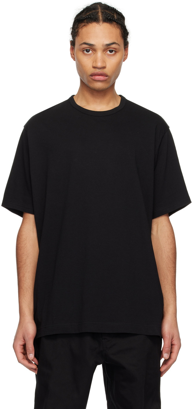 Y's For Men Black Printed T-Shirt