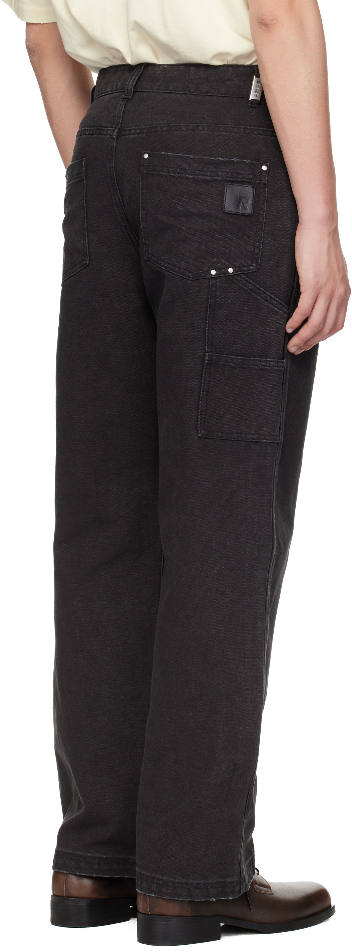 Represent Black Heaton Workwear Trousers