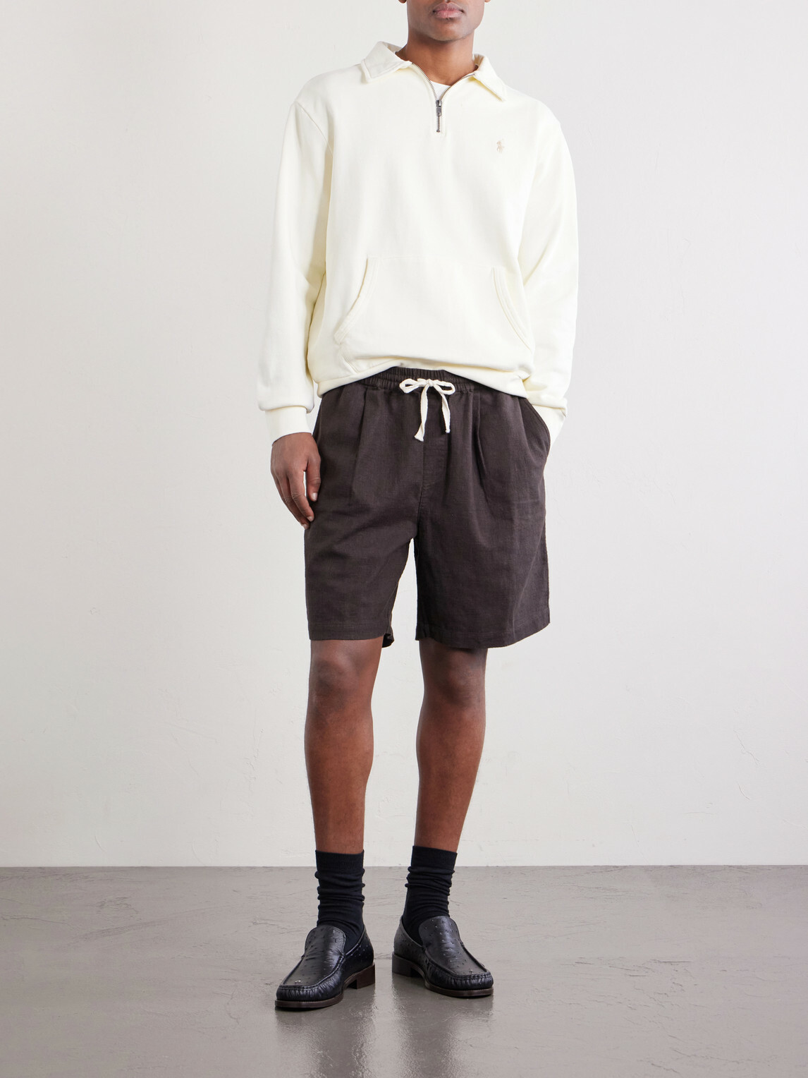 3sixteen - Straight-Leg Linen Drawstring Shorts - Brown