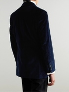 Richard James - Hyde Slim-Fit Cotton-Velvet Tuxedo Jacket - Blue