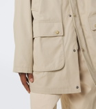 Ralph Lauren Purple Label Hooded cotton twill coat