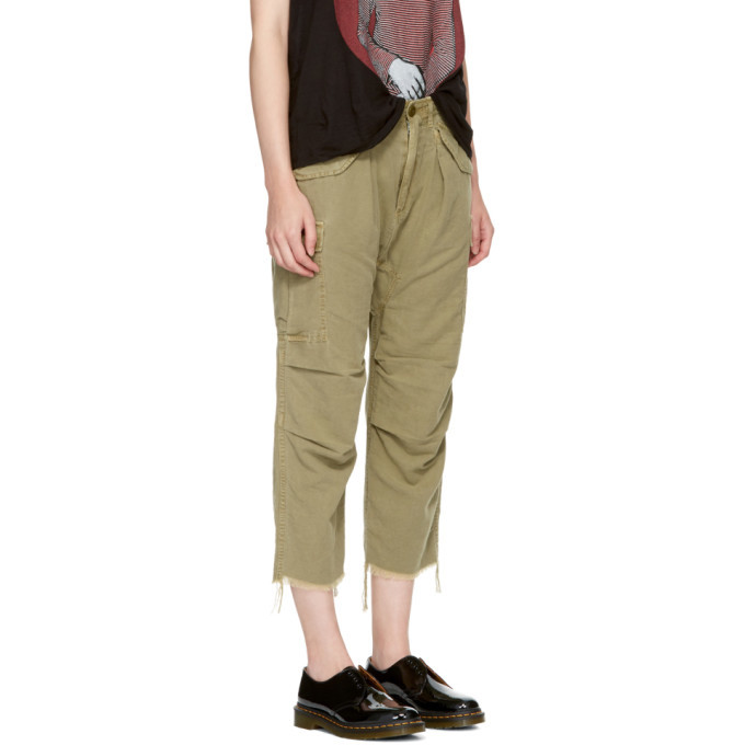 R13 Green Hemp Harem Cargo Pants R13