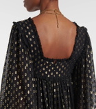 Chloé Polka-dot jacquard silk-blend lamé gown