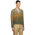 Sean Suen Multicolor Quilted V-Neck Sweater