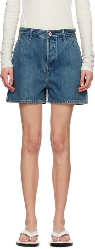 Photo: Jil Sander Blue Regular Fit Denim Shorts