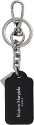 Maison Margiela Black & Silver Four Stitches Tag Keychain