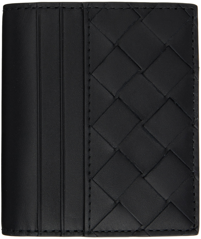 Photo: Bottega Veneta Black 15 Bi-Fold Bill Wallet