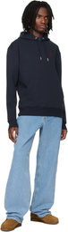 AMI Paris Navy Cotton Ami de Coeur Hoodie