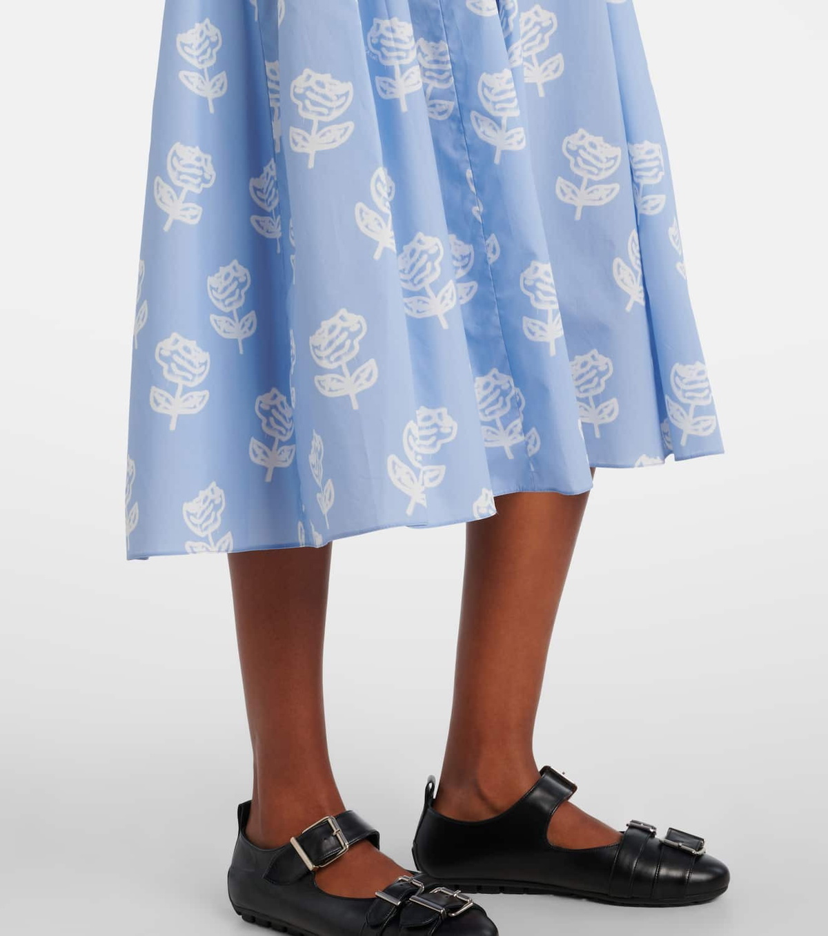 Marni Floral cotton midi dress