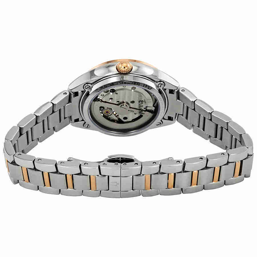 Bulova Classics Automatic Mother of Pearl Diamond Dial Ladies Watch 98P170