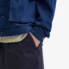 Universal Works Men's Seersucker Pleated Pant in Navy