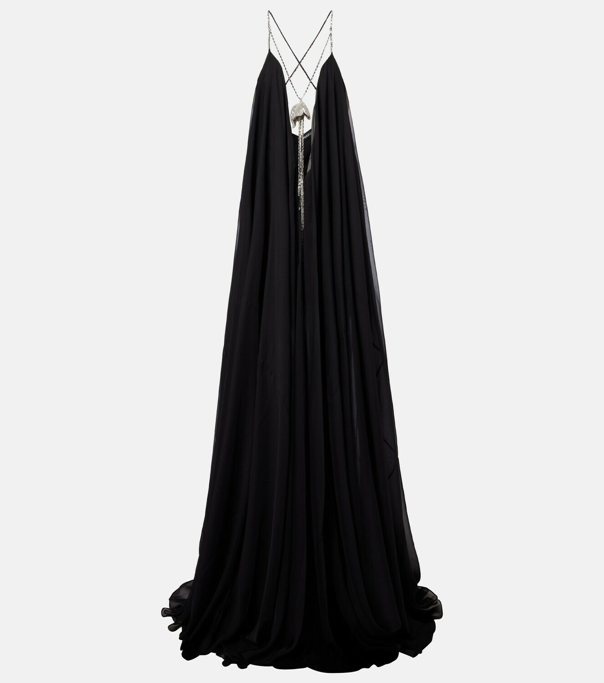 David Koma Embellished chiffon gown
