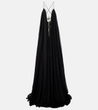 David Koma Embellished chiffon gown