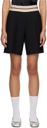 Helmut Lang Black Pull On Shorts