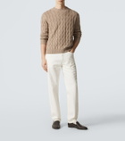 Zegna Cable-knit linen, cashmere, and silk sweater