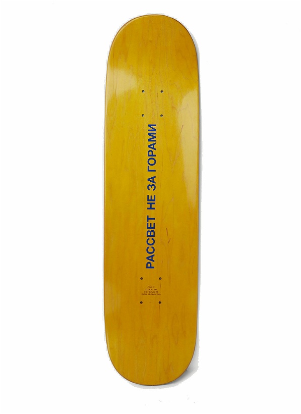 Photo: Sun Collage Pro Skateboard Deck in Yellow