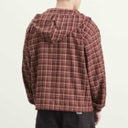 Pleasures Men's Mallard Plaid Zip Hoodie in Red