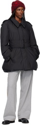 Burberry Black Belted Berryhill Padded Car Down Coat