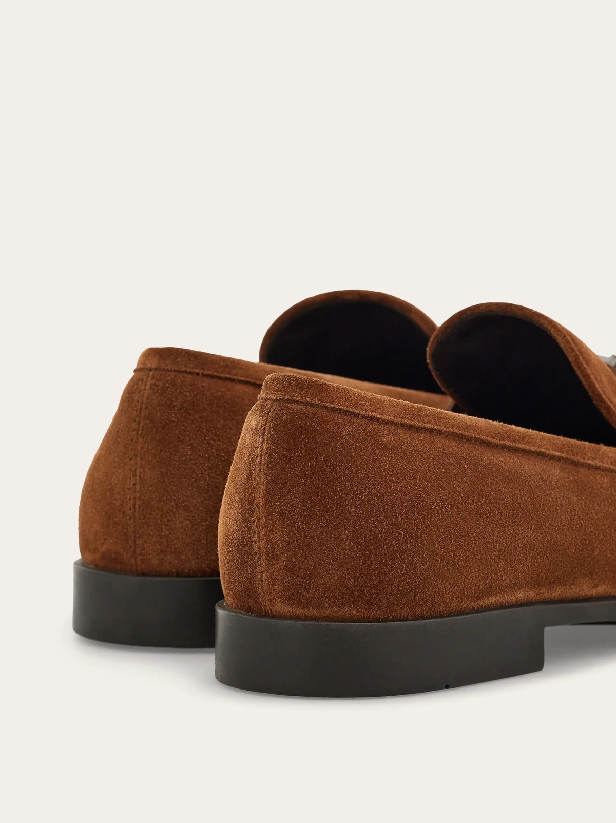 Ferragamo Mens Moccasin with Gancini ornament in Brown