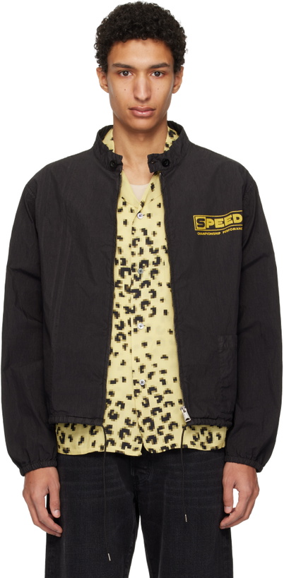 Photo: Maison Margiela Black Vintage-Style Sportswear Jacket