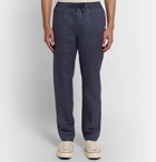 Derek Rose - Drawstring Linen Trousers - Blue