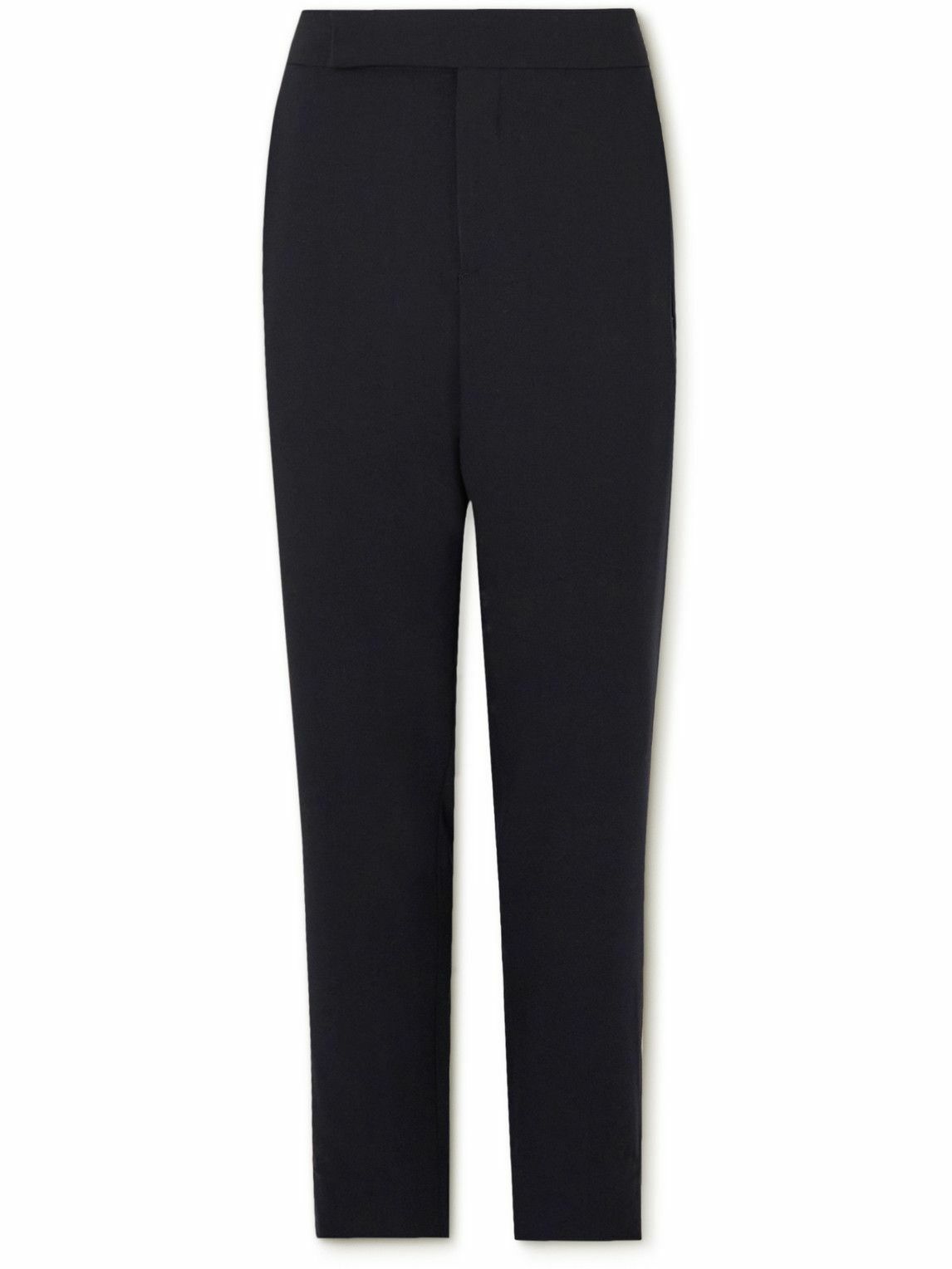 Giorgio Armani - Tapered Wool Tuxedo Trousers - Blue