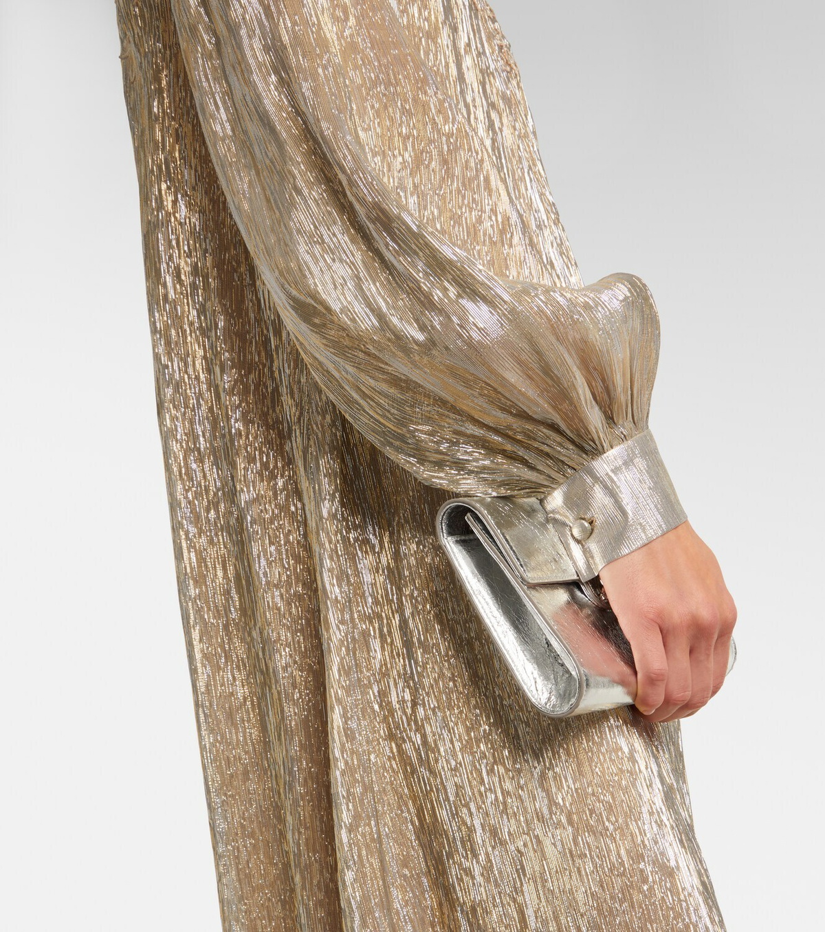 Oscar de la Renta Embellished silk-blend gown