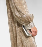 Oscar de la Renta Embellished silk-blend gown