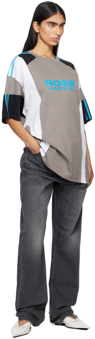 Martine Rose Gray Oversized Panelled T-shirt Martine Rose