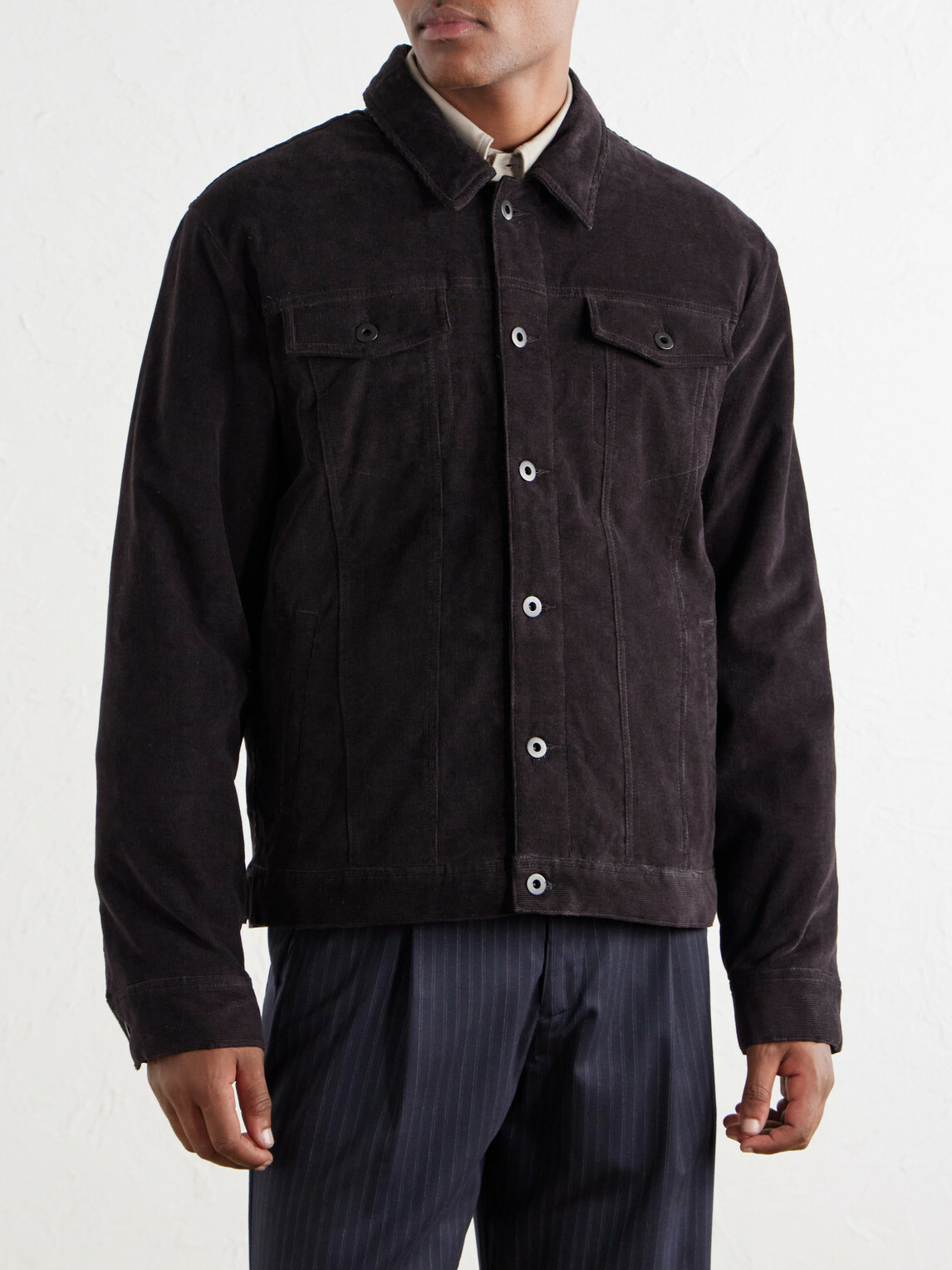 James Perse - Stretch-Cotton Corduroy Blouson Jacket - Brown